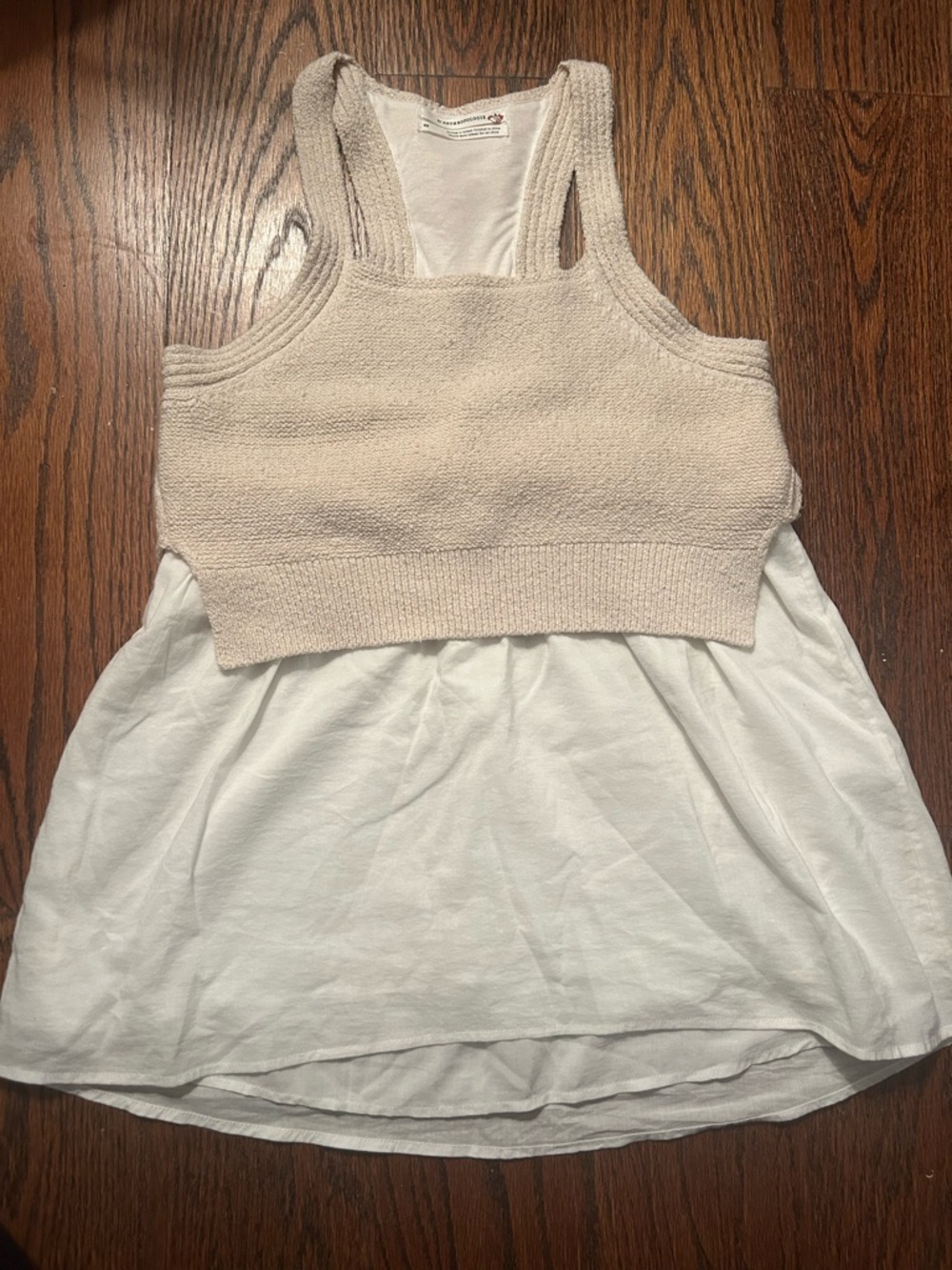 Anthropologie knit linen racerback top - size XS